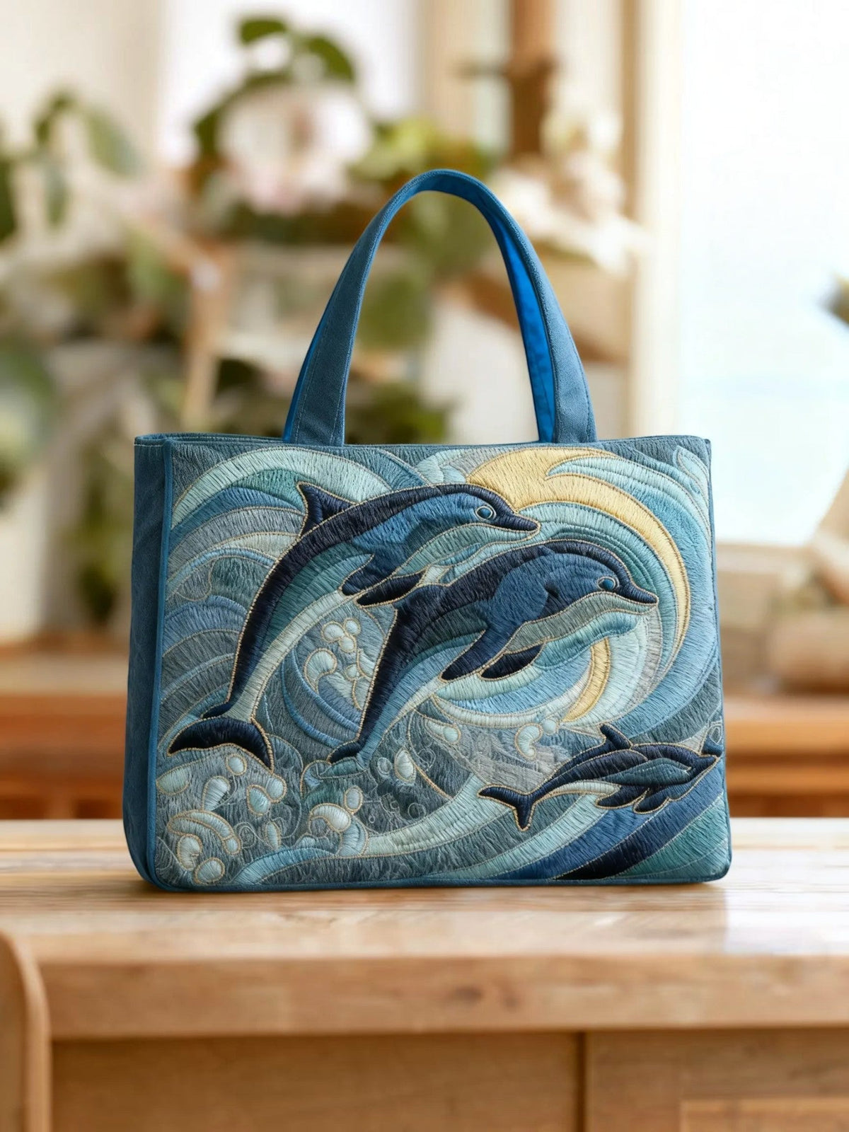 Delfín del Océano | Bolso Artesanal Acolchado