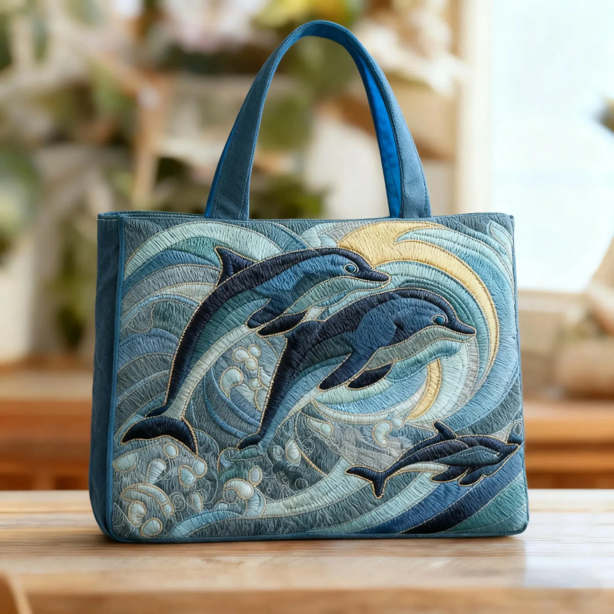 Delfín del Océano | Bolso Artesanal Acolchado