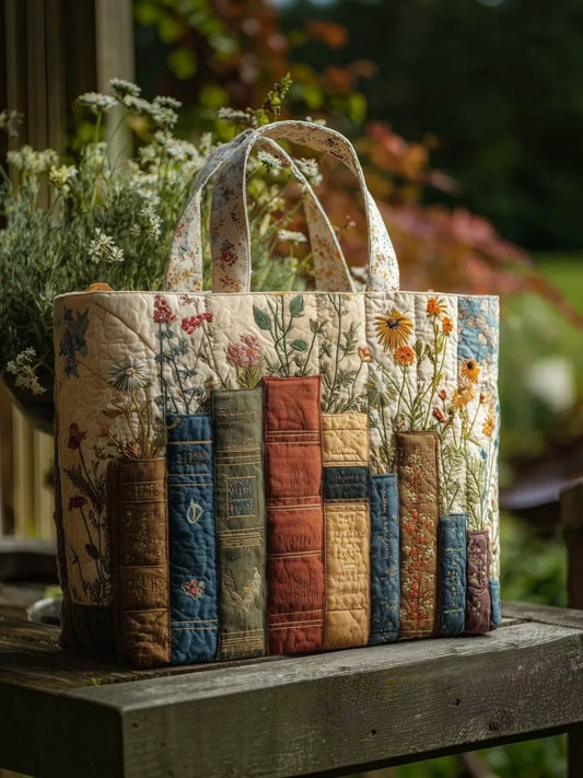 Libros y Flores | Bolso Artesanal Acolchado