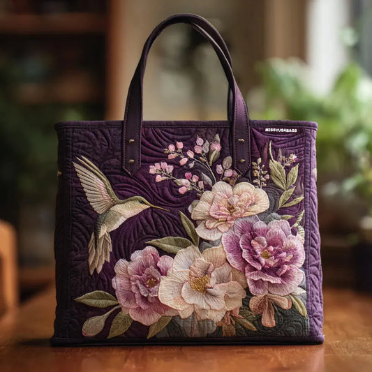 Colibríes y Orquídeas | Bolso Artesanal Acolchado
