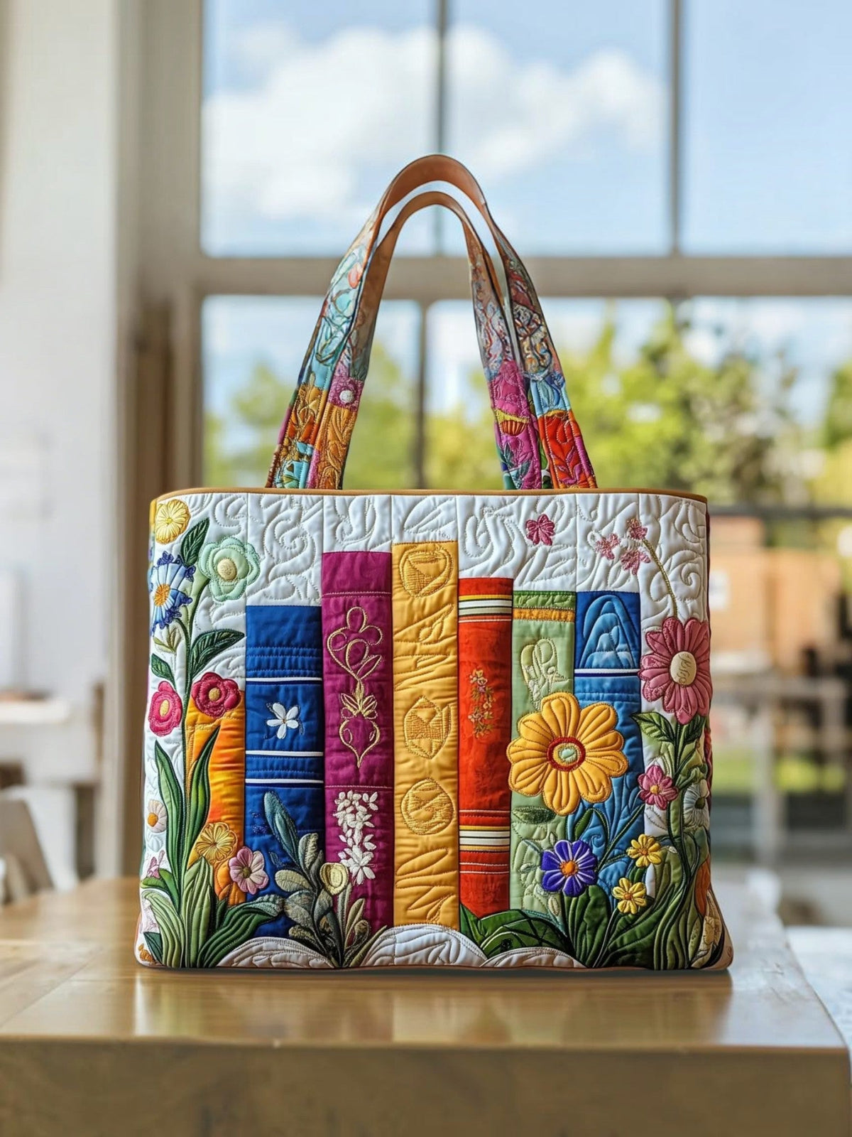 Biblioteca Floral | Bolso Artesanal Acolchado