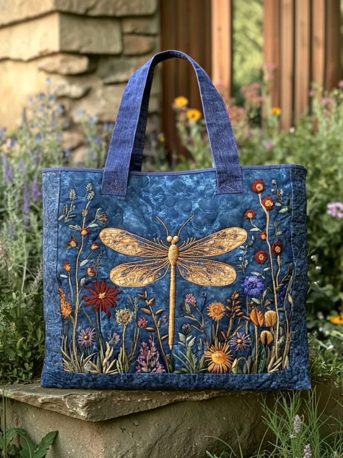 Libélula Dorada | Bolso Artesanal Acolchado