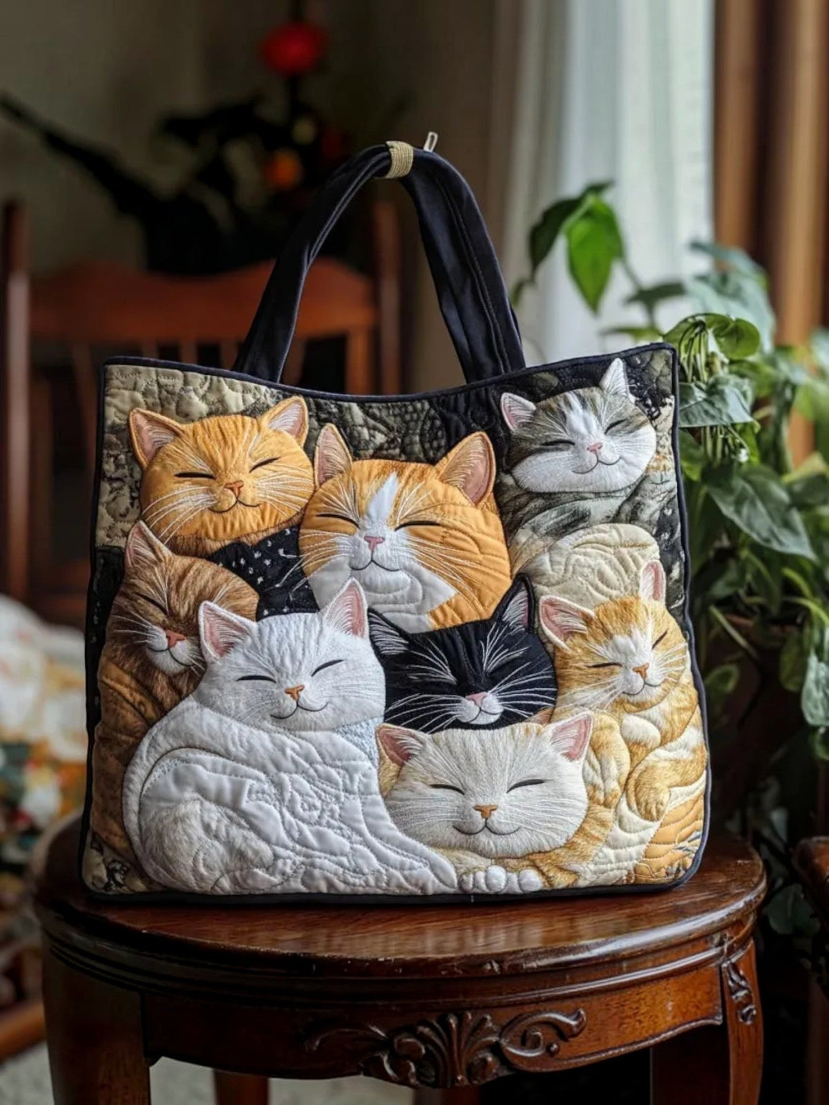 Gatitos Dormidos | Bolso Artesanal Acolchado