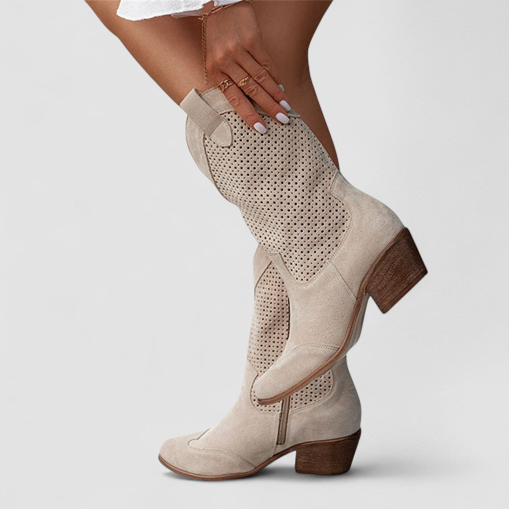 Ximena™ | Botas Western Perforadas
