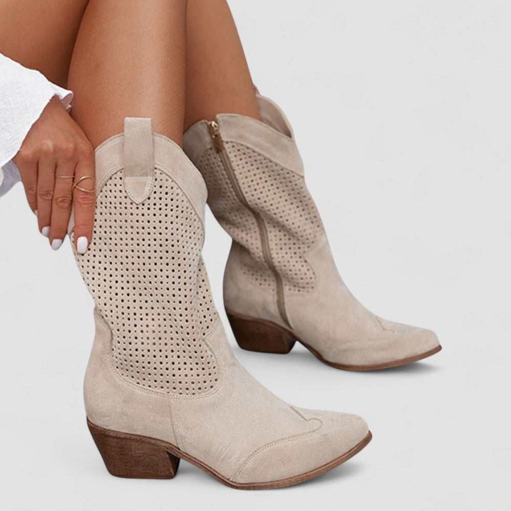 Ximena™ | Botas Western Perforadas