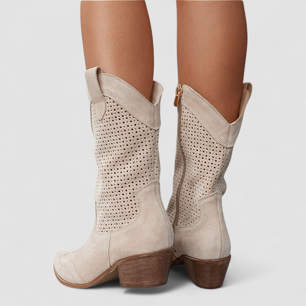 Ximena™ | Botas Western Perforadas