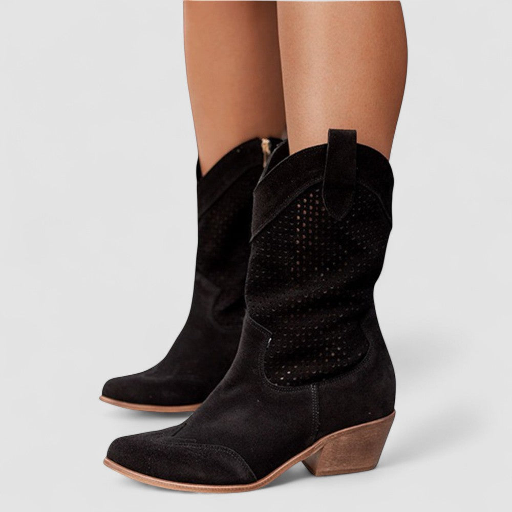 Ximena™ | Botas Western Perforadas