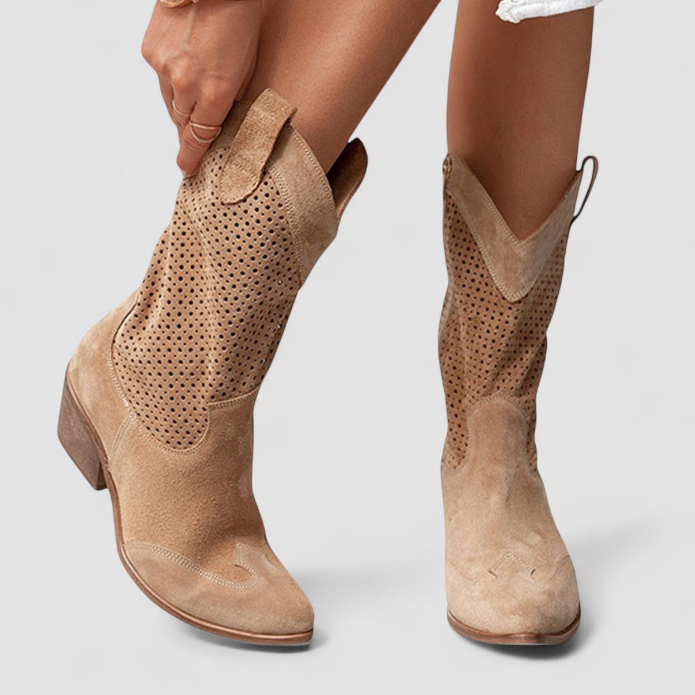Ximena™ | Botas Western Perforadas