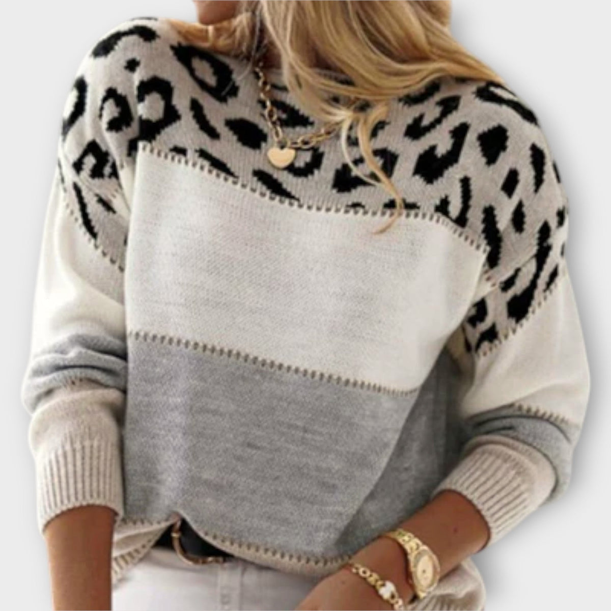 Adela™ | Suéter con Leopardo