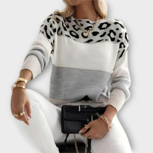 Adela™ | Suéter con Leopardo