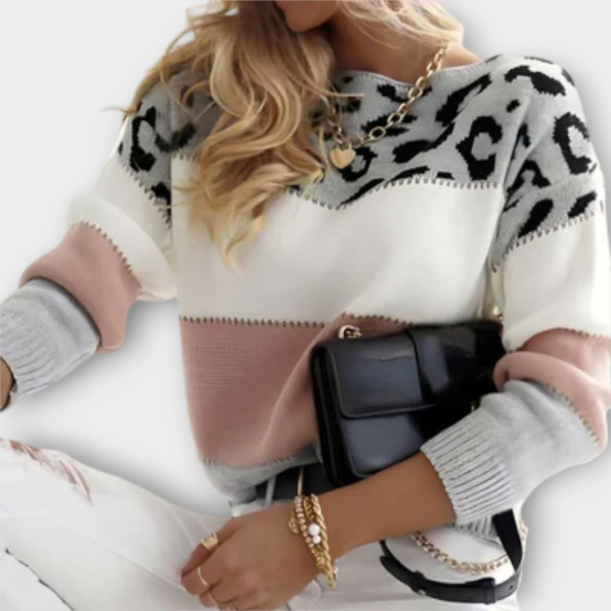 Adela™ | Suéter con Leopardo