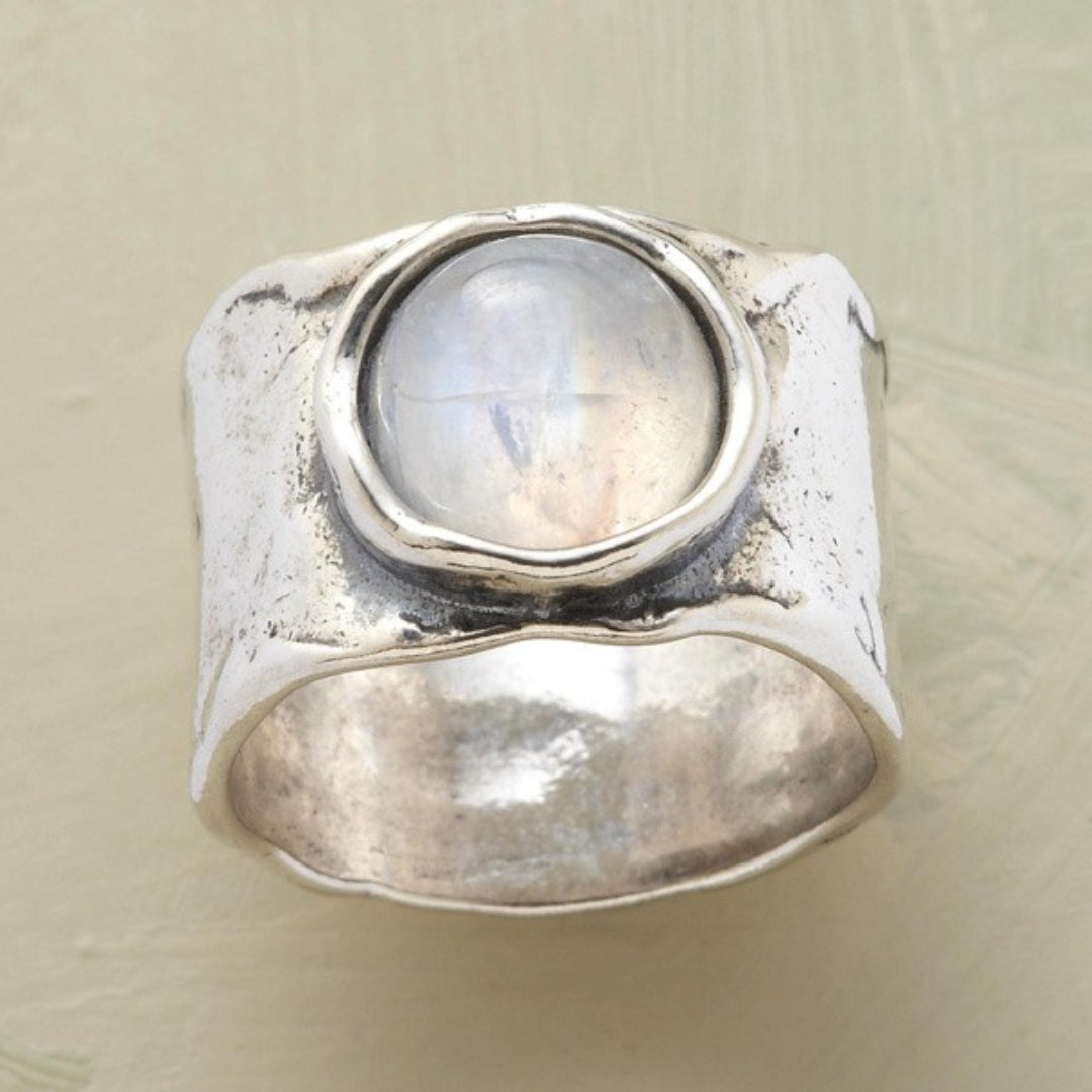 Reyes™ | Anillo Boho con Piedra Lunar