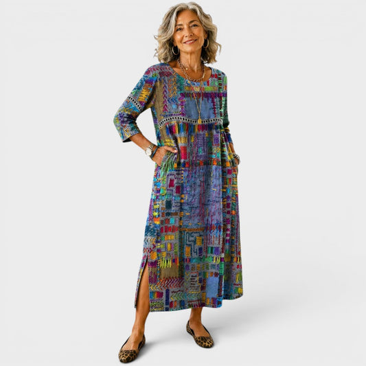 Léonie™ | Vestido de denim bohemio elegante
