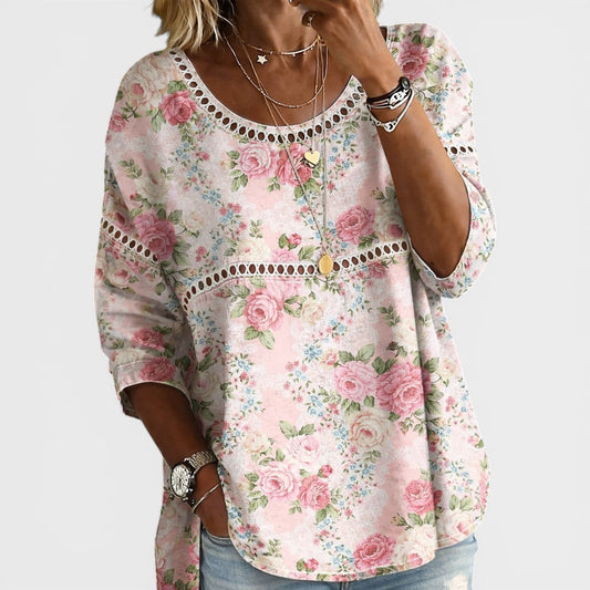 Marta | Blusa floral de encaje