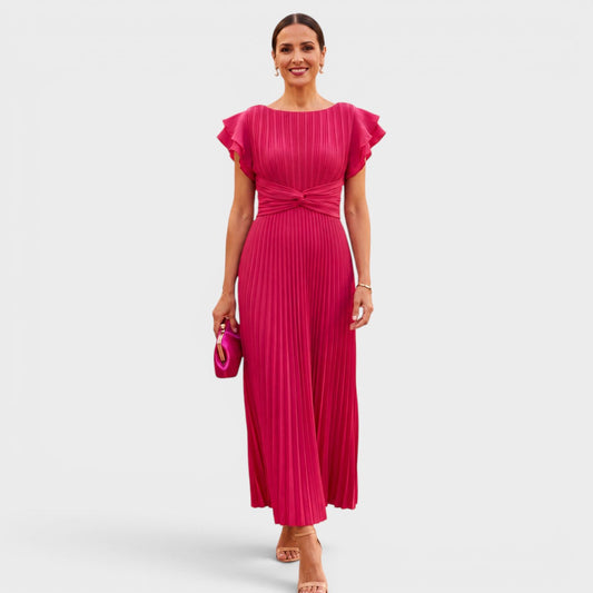 Lucienne | Vestido largo plisado elegante