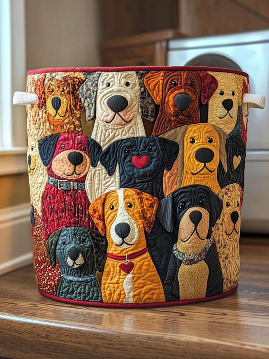 Perros de Colores | Cesta de Almacenaje Acolchada