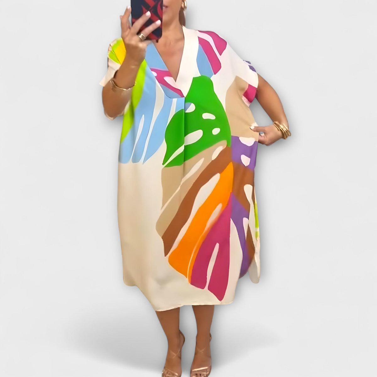Roos - Vestidos casuales con motivo de hojas