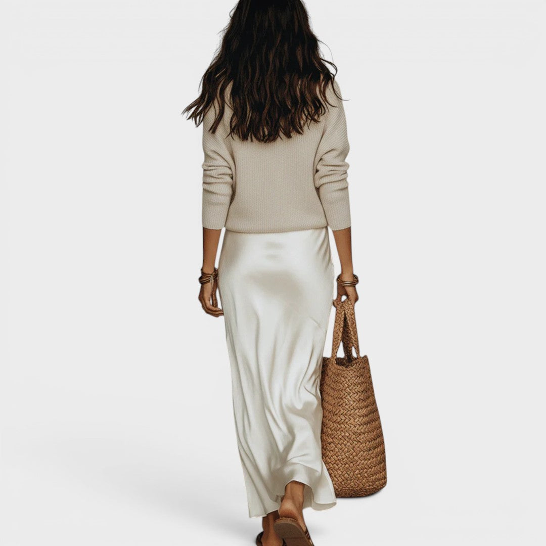 Oriane™ | Vestido midi satinado elegante