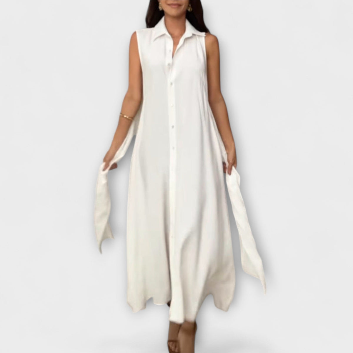 Mira - Impresionantes vestidos midi con cierre uniforme y detalle de nudo