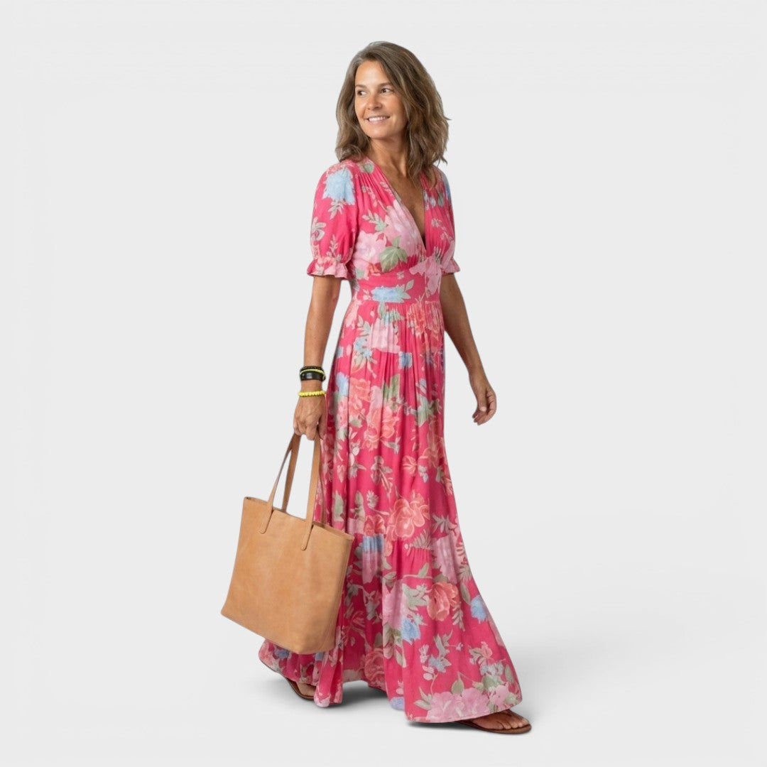 Madeleine | Vestido midi floral elegante