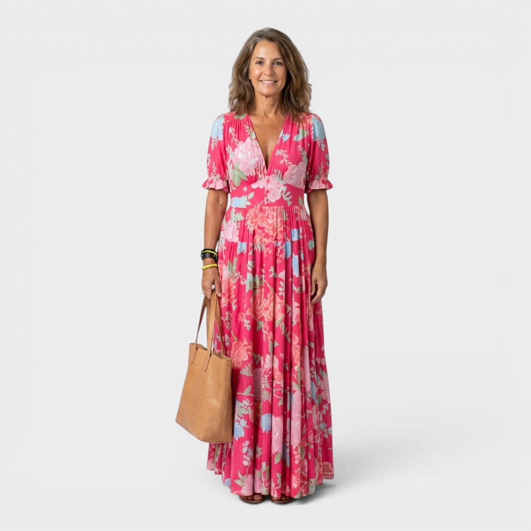 Madeleine | Vestido midi floral elegante