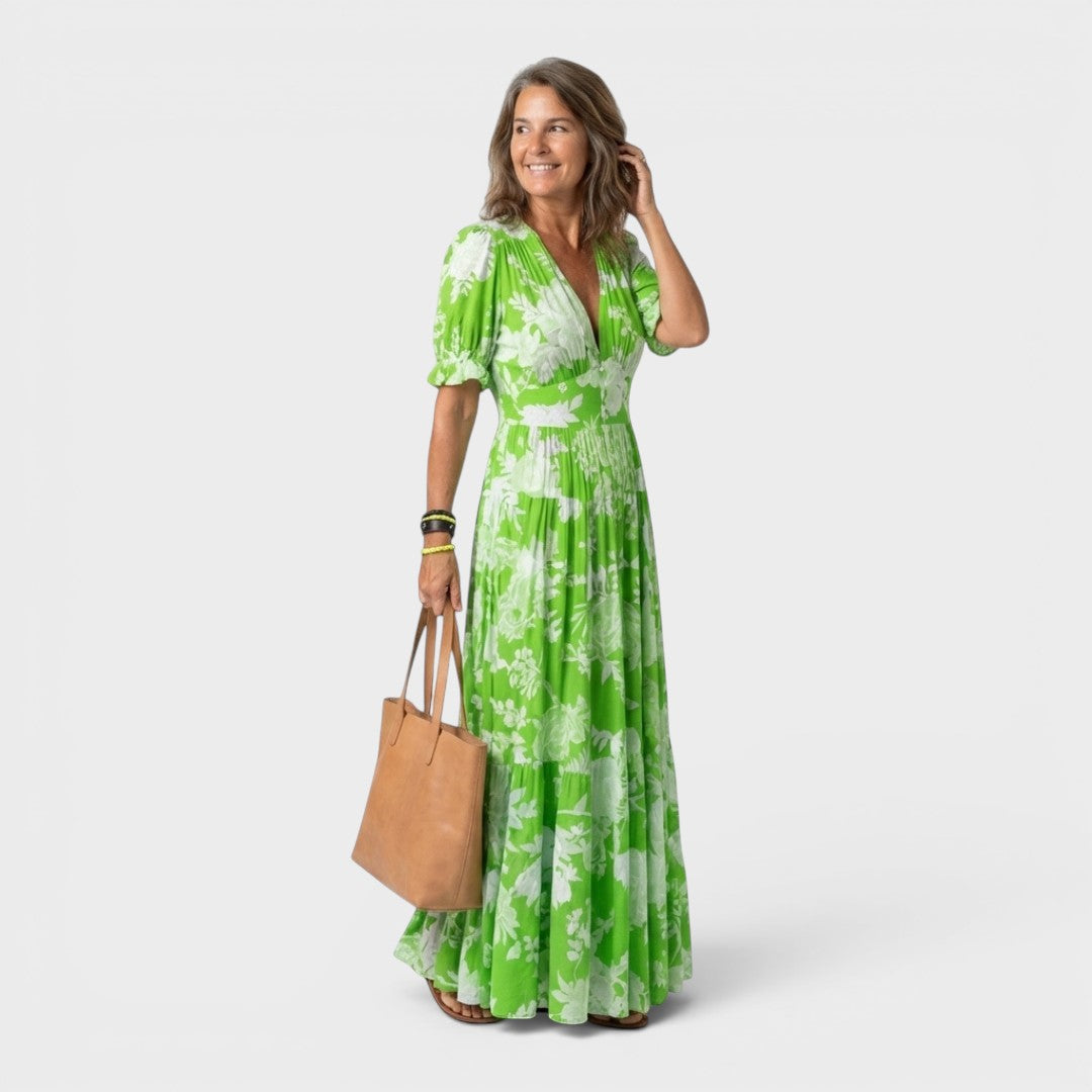 Madeleine | Vestido midi floral elegante