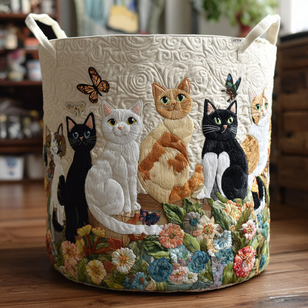 Gatos de Jardín | Cesta de Almacenaje Acolchada