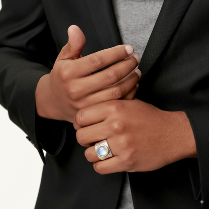 Reyes™ | Anillo Boho con Piedra Lunar