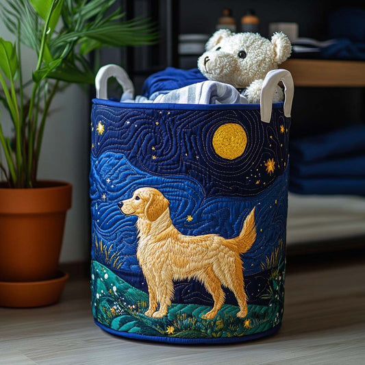 Encanto Dorado | Cesta de Almacenaje Acolchada