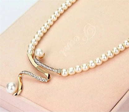 Almudena™ | Set de Collar y Pendientes con Perlas