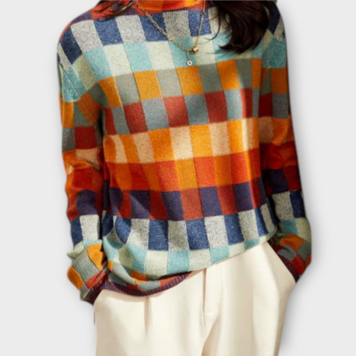 Erika – Suéter con motivo patchwork