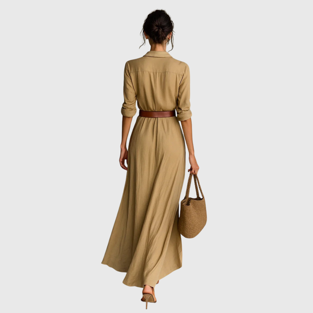Thames – Vestido maxi elegante envolvente