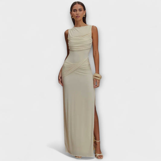 Rieke - Vestido Maxi Elegante con Abertura Alta