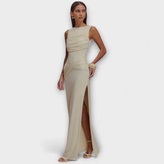 Rieke - Vestido Maxi Elegante con Abertura Alta