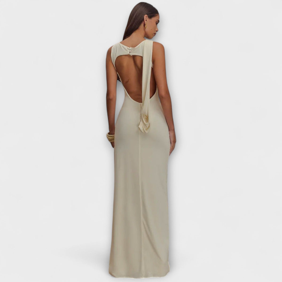 Rieke - Vestido Maxi Elegante con Abertura Alta