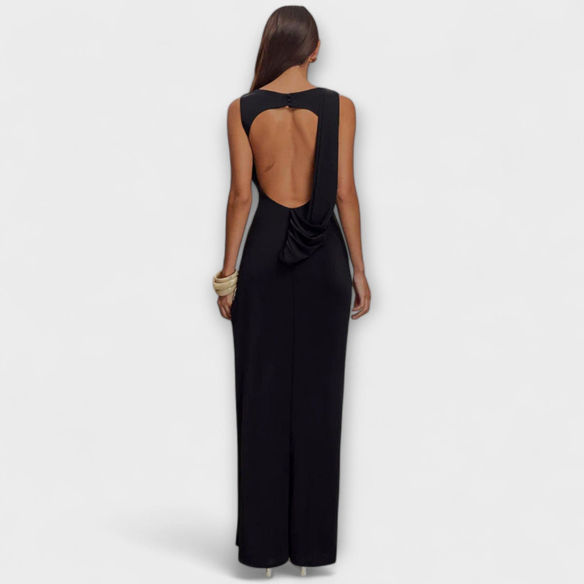 Rieke - Vestido Maxi Elegante con Abertura Alta