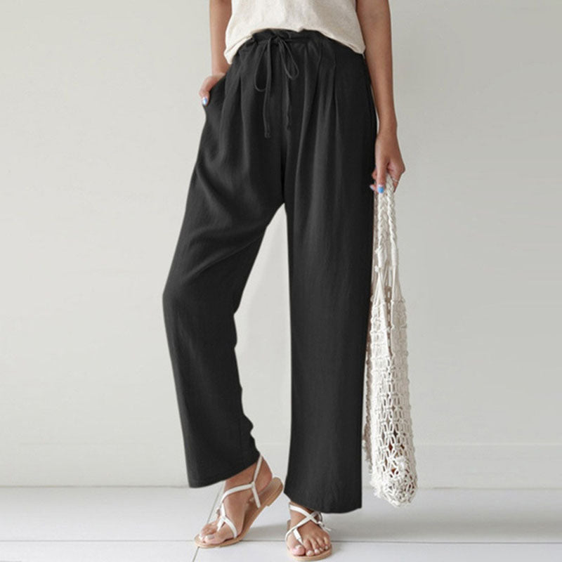 Vara - Pantalones Relaxed Fit con Cuerda