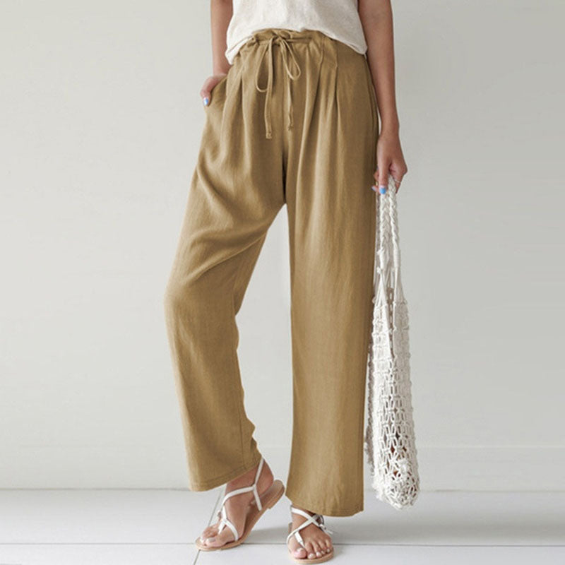 Vara - Pantalones Relaxed Fit con Cuerda