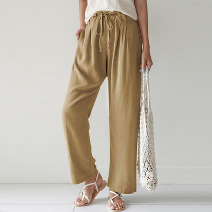 Vara - Pantalones Relaxed Fit con Cuerda