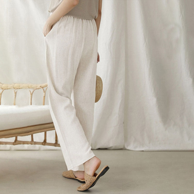 Vara - Pantalones Relaxed Fit con Cuerda