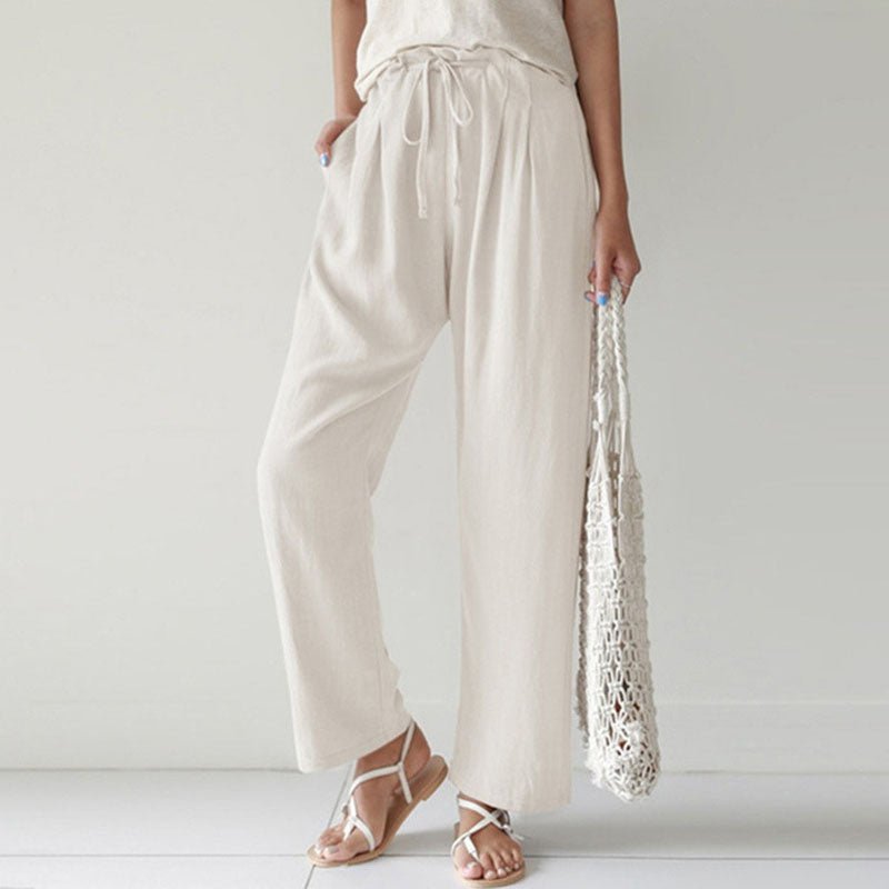 Vara - Pantalones Relaxed Fit con Cuerda