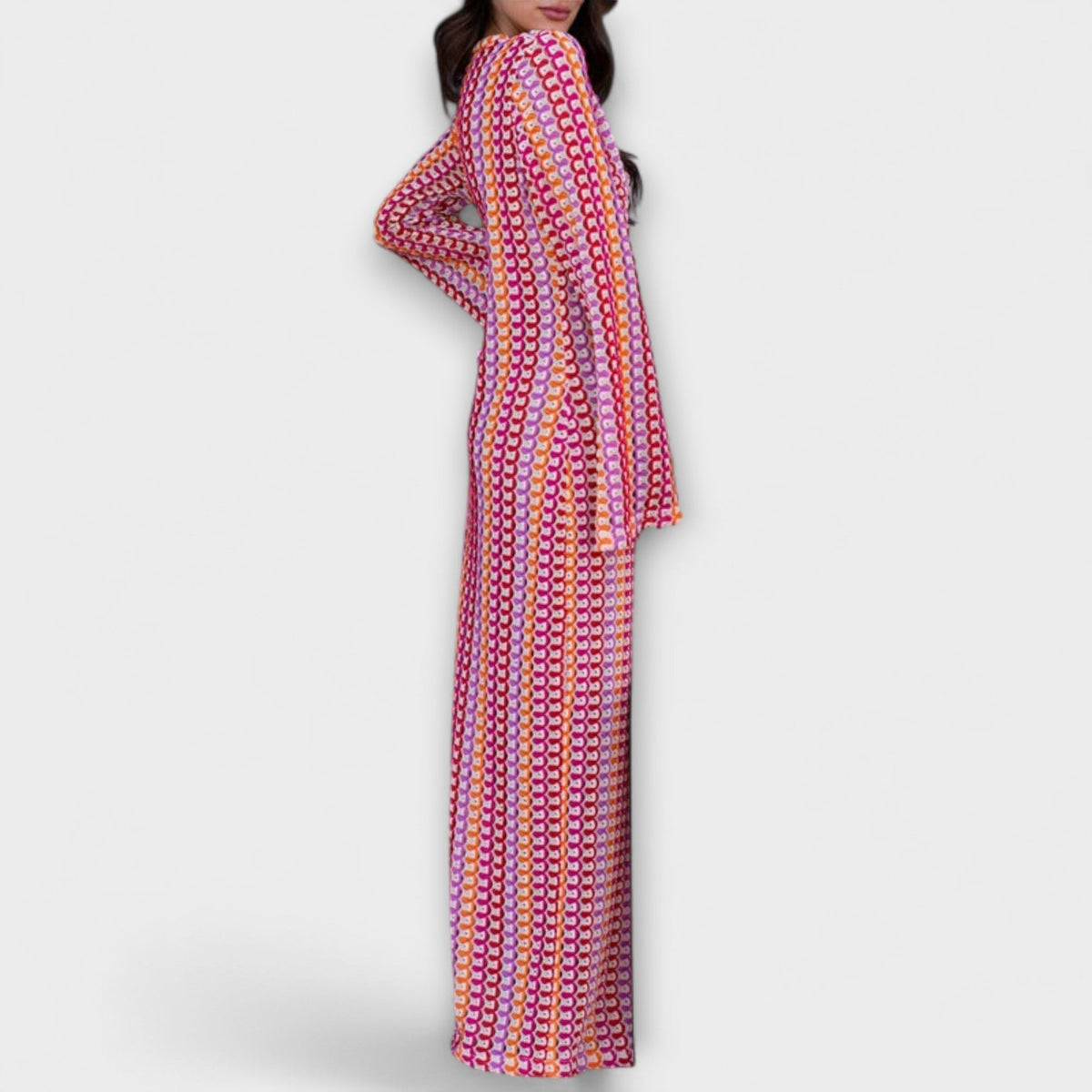 Elina – Vestido maxi con escote en V y estilo veraniego