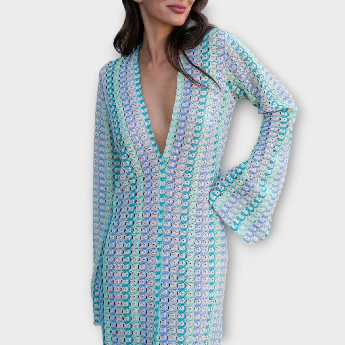 Elina – Vestido maxi con escote en V y estilo veraniego