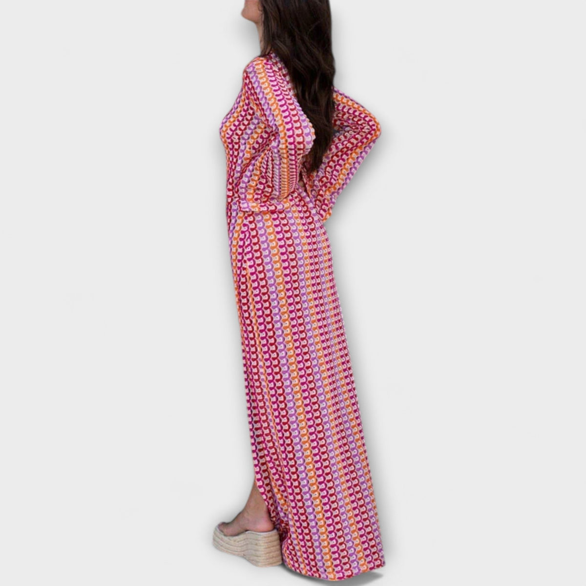 Elina – Vestido maxi con escote en V y estilo veraniego