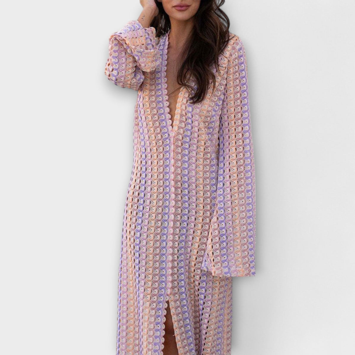 Elina – Vestido maxi con escote en V y estilo veraniego