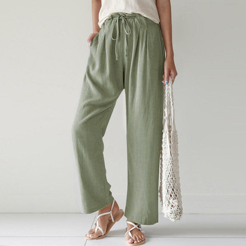 Vara - Pantalones Relaxed Fit con Cuerda