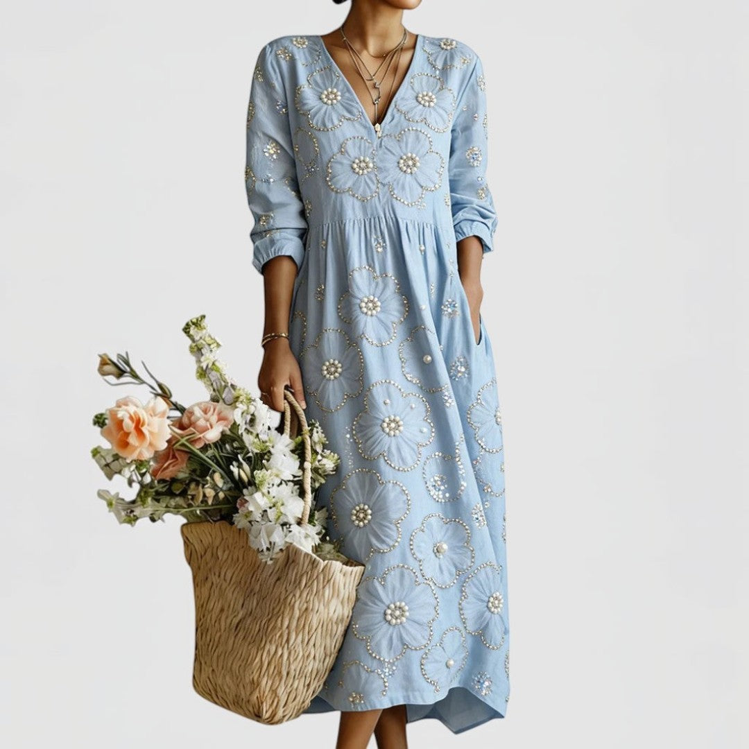 Laurine™ | Vestido midi floral elegante