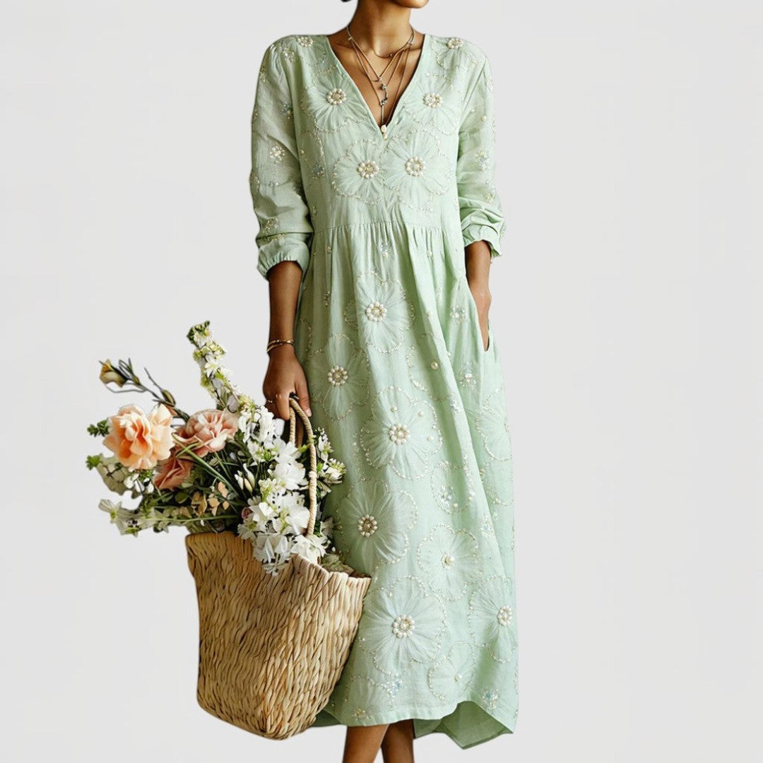 Laurine™ | Vestido midi floral elegante