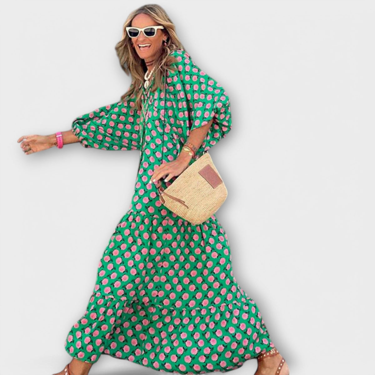 Ropa maxi geométrica elegante