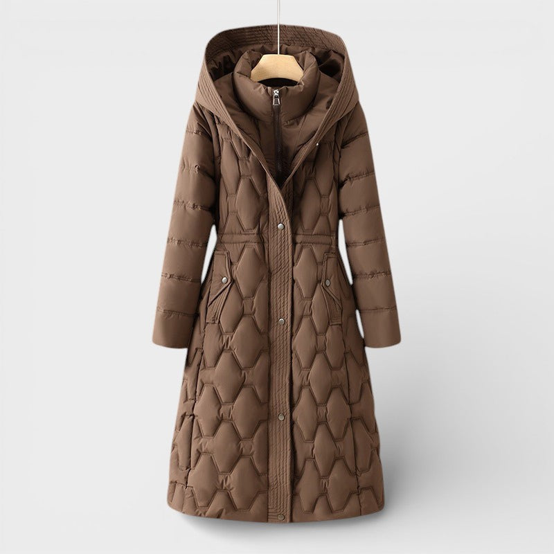 Magdalena | Elegante abrigo largo con capucha